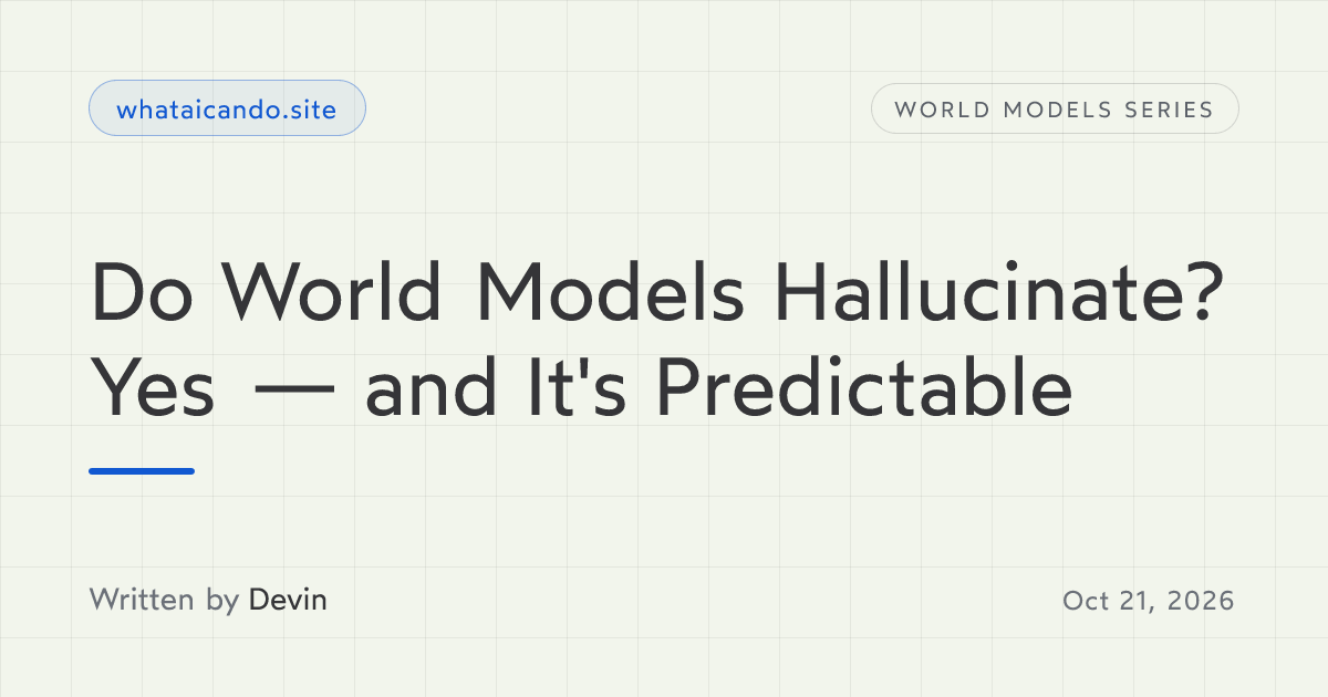 Cover image for Do World Models Hallucinate? Yes — and It's Predictable